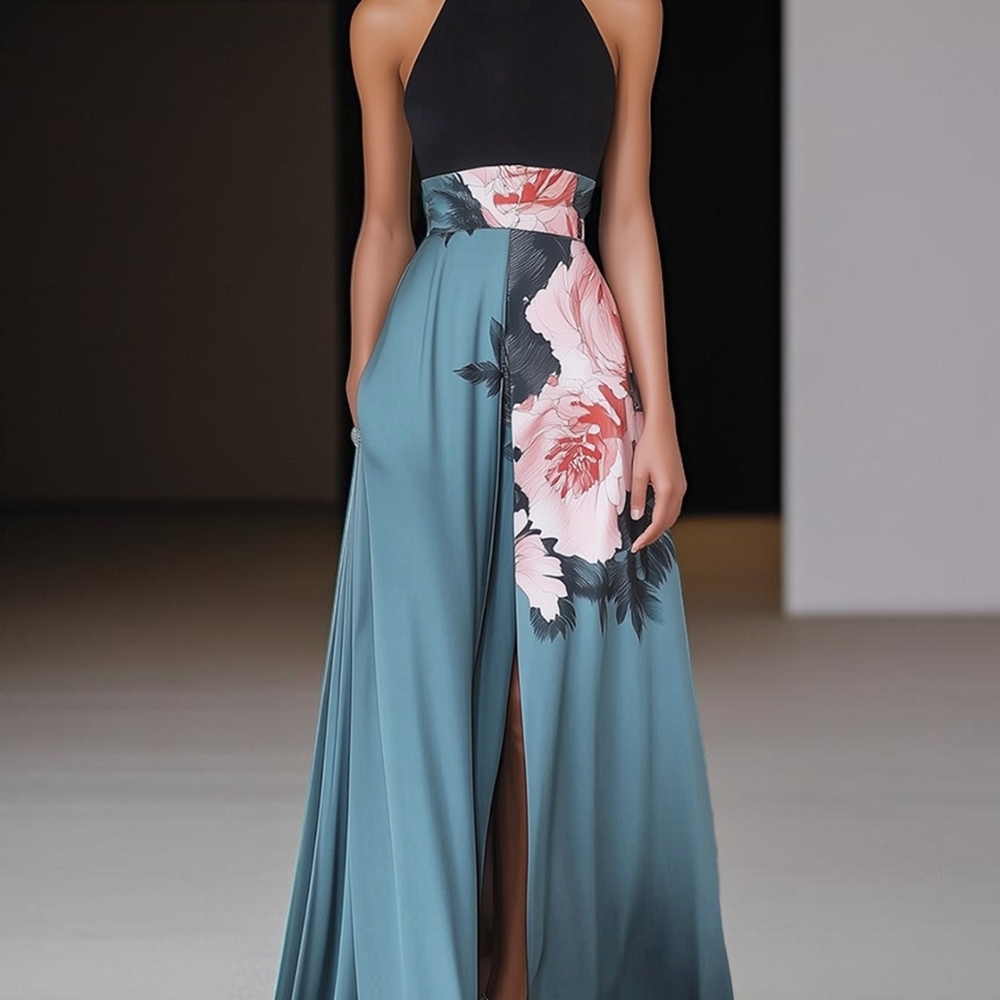 Elegant Floral Maxi Dress